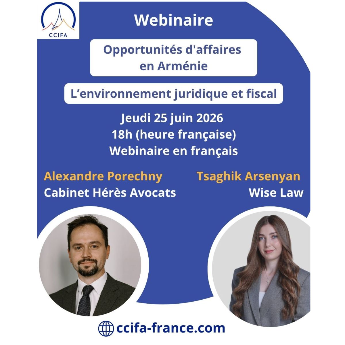 WEBINAIRE - 25 juin 2026 - Les possibilités d'investissement en Arménie