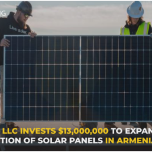 Profpanel investit 13 millions de dollars dans la production de panneaux solaires à Erevan.