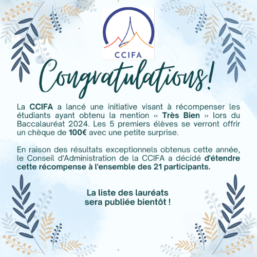 Encouragement à l’Excellence : 2.100€ pour les 21 Meilleurs Lauréats du Baccalauréat 2024