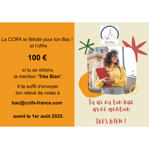 La CCIFA récompense l’excellence – 100€ aux 5 meilleurs bacheliers 2025
