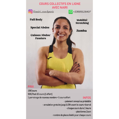 Coaching Sportif Personnalisé avec Nairi, Nouvelle Adhérente de la CCIFA – Votre Partenaire pour Atteindre Vos Objectifs