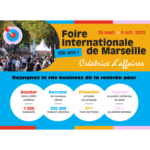 Foire Internationale de Marseille 2025 – Excellente nouvelle pour nos adhérents!