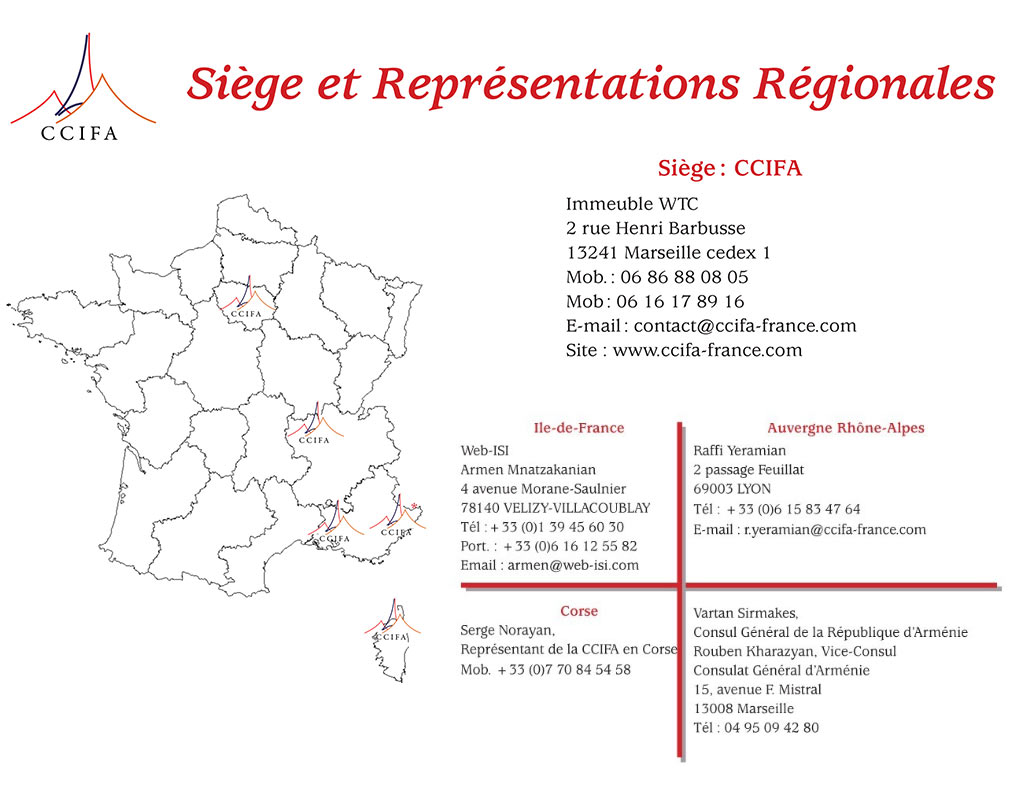 Representations Regionales Ccifa France